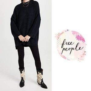 NWT Free People Women's Peaches Tunic BLACK - XS